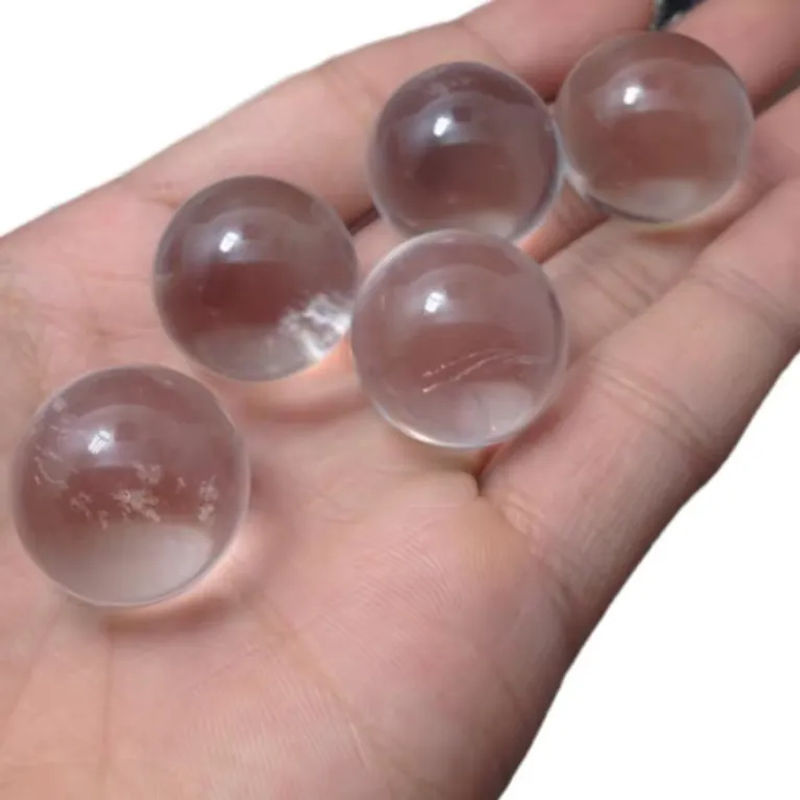 5 Stück transparente Quarzkugeln von sisterstone als polierte Kristallkugeln zur Dekoration und für Reiki - Bild 2