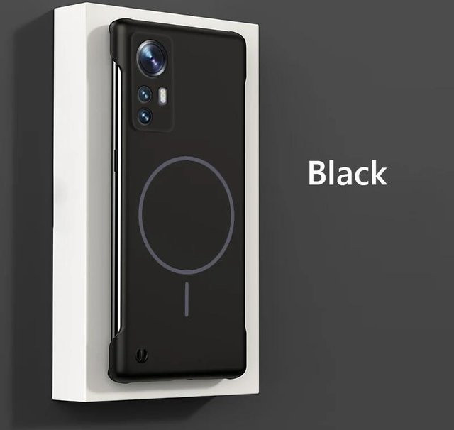 Rahmenlose magnetische kabellose Lade-Handyhülle für Xiaomi 12, 12 Pro 5G und 12X als schlanke Hartschalen-Rückseite - Bild 1
