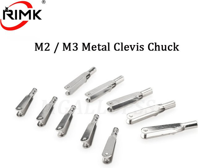 RIMK Stahl Gabelkopf M2/M3 Schubstange Koppler, 10-teiliges Set, Metall - Bild 1
