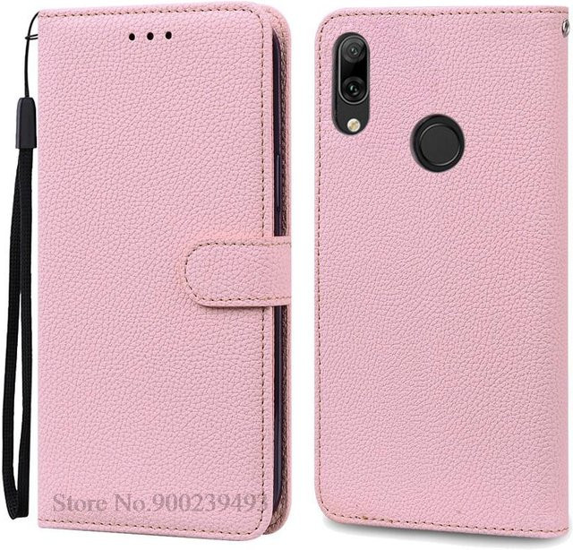 Huawei Y7 2019 und Y7 Prime 2019 Flip Leder-Brieftasche Case in Rosa für DUB-LX1 und DUB-LX3 - Bild 1