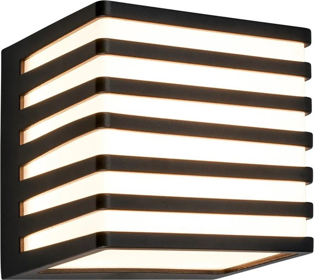 Telefunken LED-Outdoor-Wandleuchte aus Aluminium in Schwarz, IP54, B/H/T: 11 x 11 x 10,5 cm - Bild 1