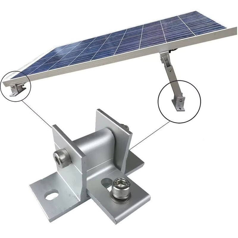 ALLOET Solar Panel Montage Halterungen Set für Flachdächer mit einstellbarem Winkel von 15 bis 30 Grad, Bohrfreie Solar Panel Rack Halterung - Bild 2