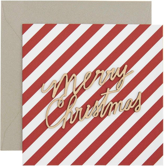 Rico Design Paper Poetry Grußkarte Merry Christmas Rot-Weiß B: 14 cm - Bild 1