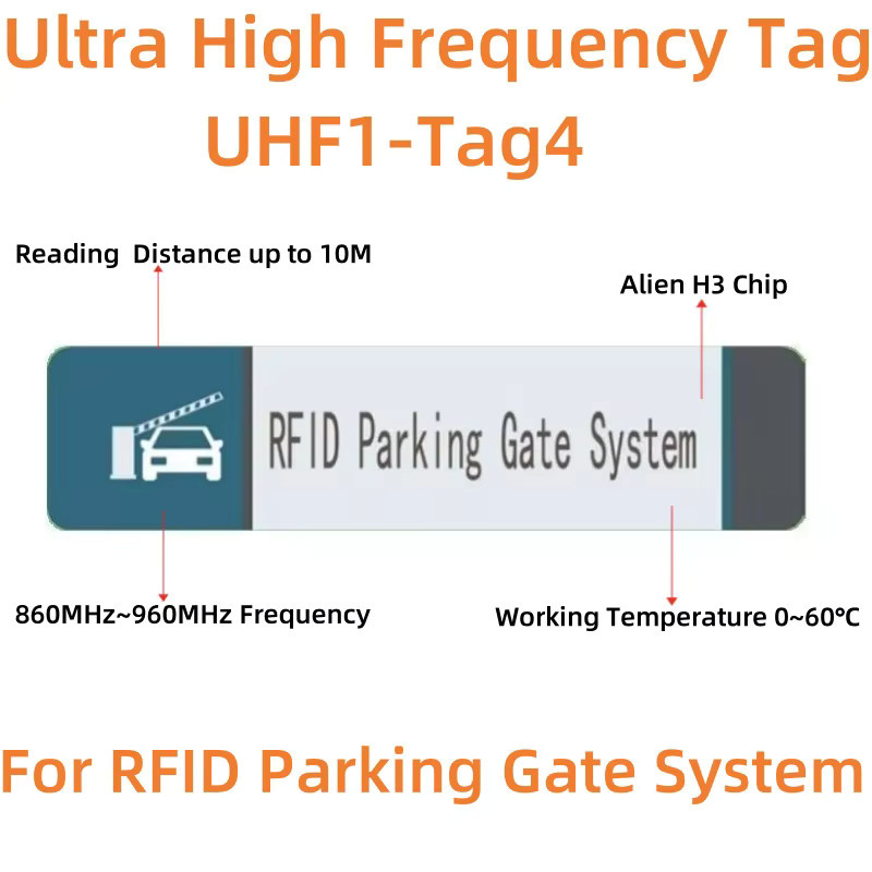 iSecus 10 Stück UHF1-Tag4 verschlüsselte RFID-Tags mit Alien H3-Chip für Fahrzeug- und Warenmanagement, 10 m Lesereichweite, Windschutzscheibenaufkleber - Bild 3