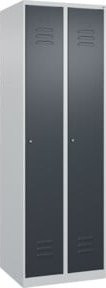 C+P Spind Classic PLUS Garderobenschrank mit 2 Abteilen, Anthrazit/Grau, H x B x T: 185 x 60 x 50 cm - Bild 1