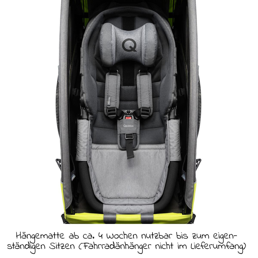 Qeridoo Hängematte Plus mit Sicherheitsrahmen für den Babytransport in Grau - Bild 2