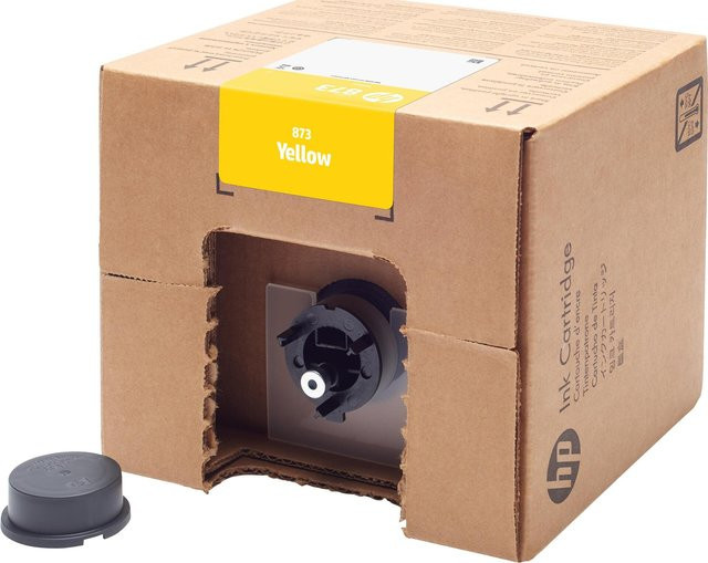 HP 873 Gelb Latex Druckerpatrone mit 3 Liter Füllmenge für HP Latex 800 und 800 W Serie (4UV8A) - Bild 1