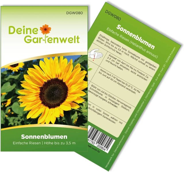 Deine Gartenwelt Sonnenblumen Einfache Riesen Samen für den Garten - Bild 1