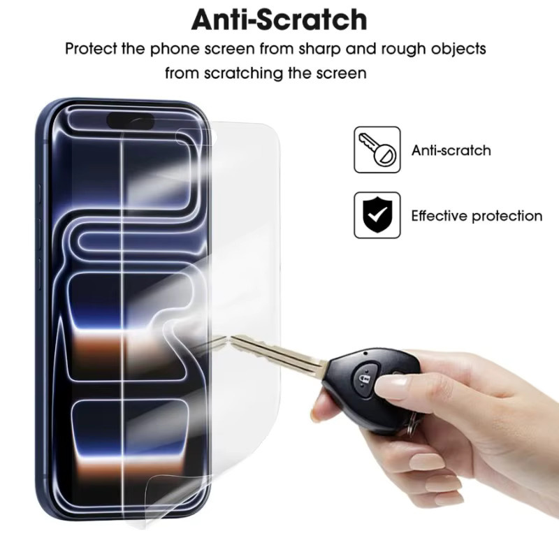 5 Stück WENBIN Hydrogel-Displayschutzfolie für iPhone 17 16 15 14 13 12 11 Pro Max Plus und Mini, transparent - Bild 2