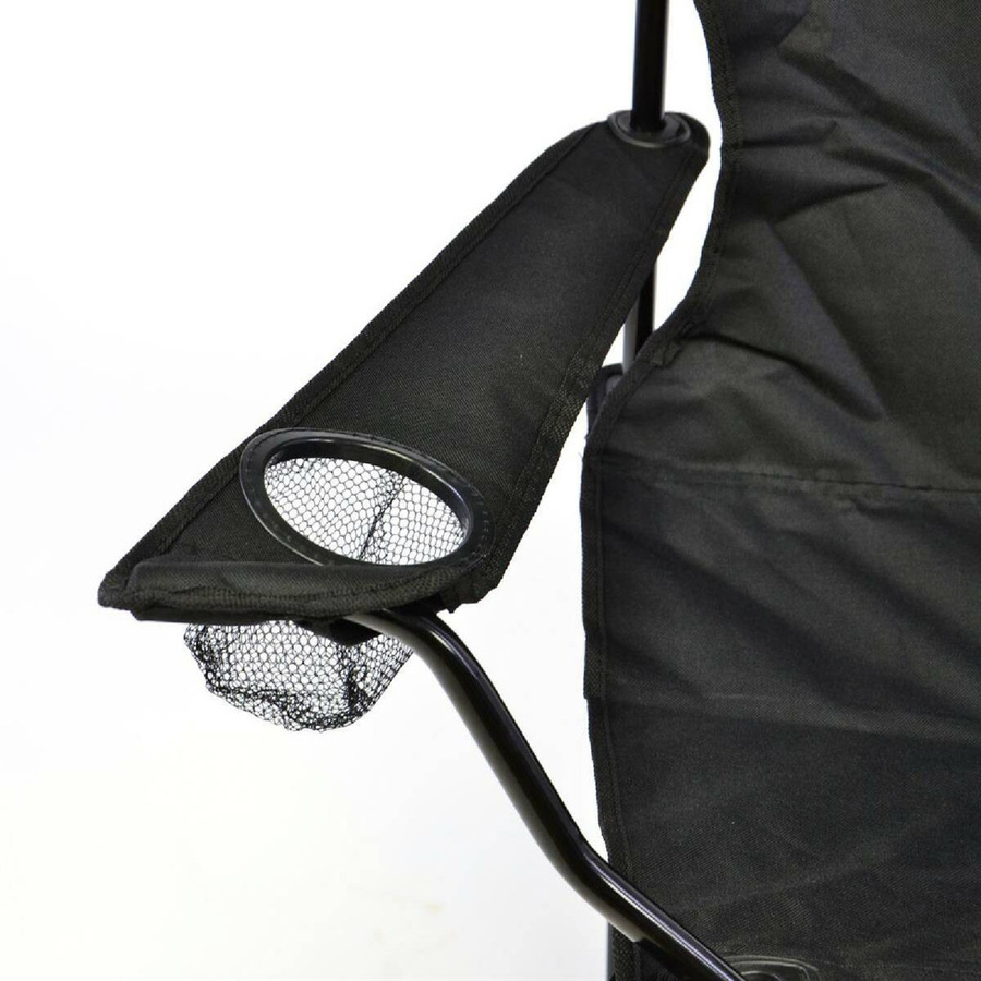 VCM Campingstuhl Schwarz mit Armlehnen aus Metall und Outdoor-Stoff, B/H/T: 85 x 85 x 50 cm - Bild 3