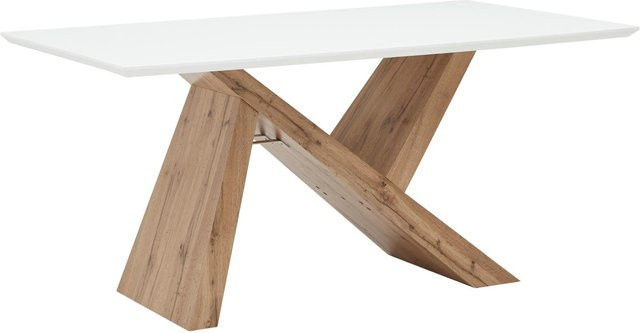 Bessagi Home Esstisch Jako rechteckig in Eiche und Weiß, B/T: 160 x 90 cm - Bild 1