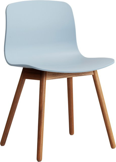 HAY About A Chair AAC 12 Designstuhl aus Polypropylen in Blau mit Eichengestell - Bild 1