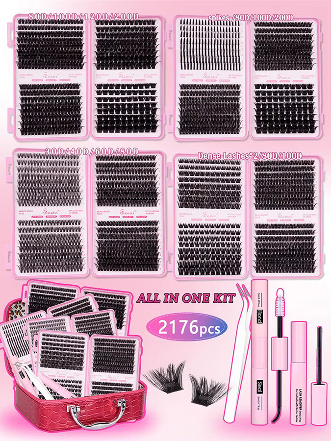 Seeui DIY Wimpern-Cluster-Set, Wispy Lash Extension, Unisex - Bild 4