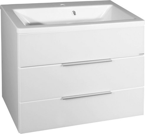 Fackelmann Waschtischunterschrank Kara in Weiß mit 2 Schubladen, B/T/H: 79,5 x 49,0 x 59,0 cm - Bild 1