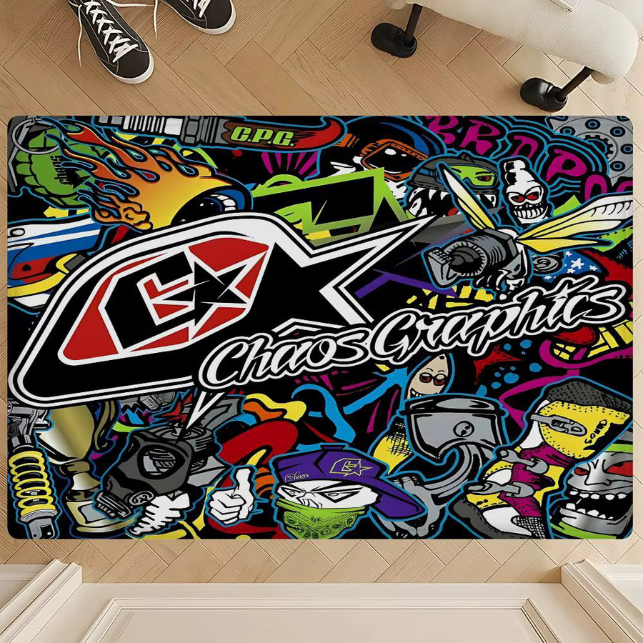 Troy Lee Design Fußmatte im nordischen Stil als Druckteppich für Badezimmer, Toilette oder Schlafzimmer, Multicolor - Bild 6