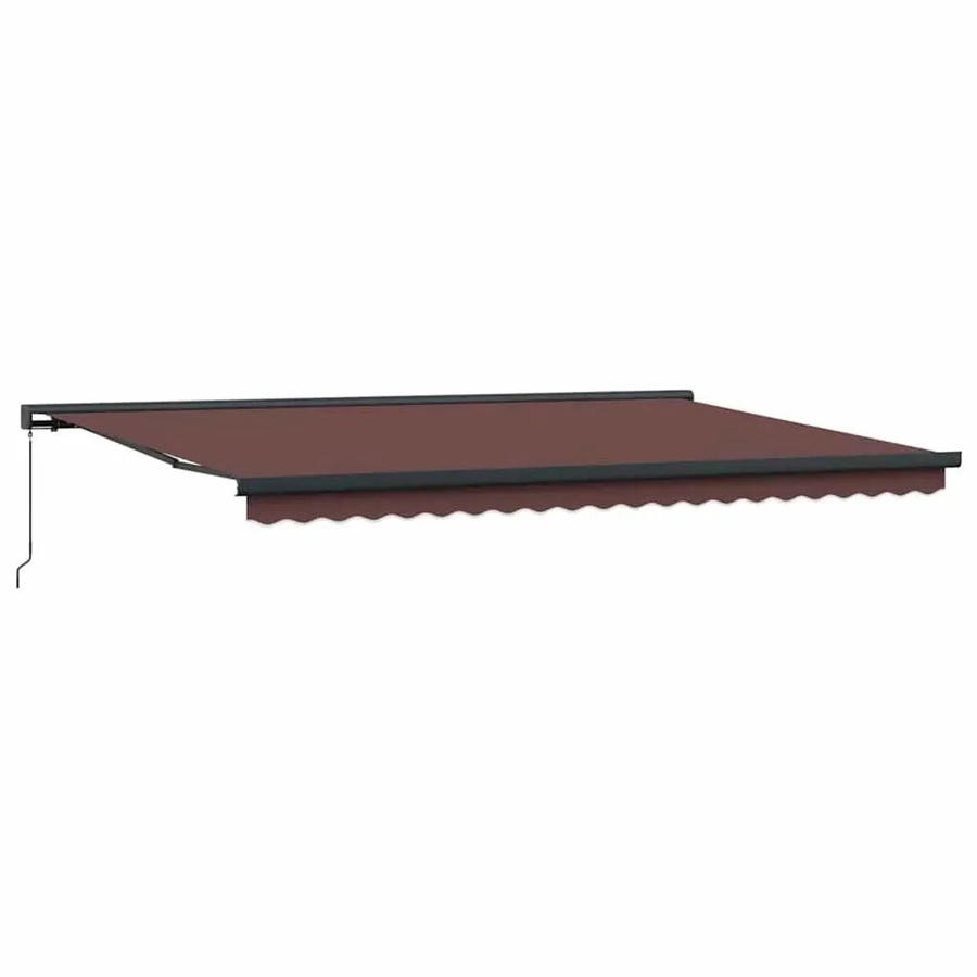 vidaXL Markise manuell mit Kurbel in Braun, B: 500 cm, T: 300 cm - Bild 2