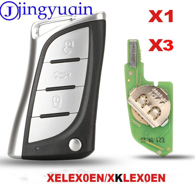 Jingyuqin Fernbedienung Auto Schlüssel für Lexus, Farbe: Schwarz, kompatibel mit X1 X3 XHORSE XELEX0EN/XKLEX0EN und VVDI Werkzeug - Bild 1
