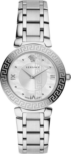Versace Damenuhr, Analoguhr, Quarz, Edelstahl, Perlmutt, 35 mm, 3 ATM - Bild 1