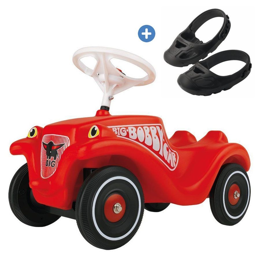 BIG Bobby Car-Set Classic inkl. Schuhschoner Shoe-Care, Rot, ab 1 Jahr - Bild 1