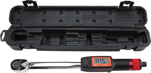 Digitaler Drehmomentschlüssel von KONNWEI mit 1/2 Zoll Vierkantantrieb, Messbereich 40-200 Nm und 30-150 ft.lbs in Weiß und Silber - Bild 1