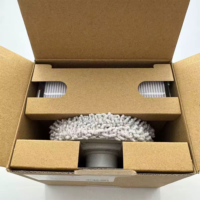 Dreame Bot W10 / W10 PRO Roboter-Staubsauger Zubehör-Set mit Seitenbürsten, Hauptbürste, Filtern und Wischlappen in Braun - Bild 2