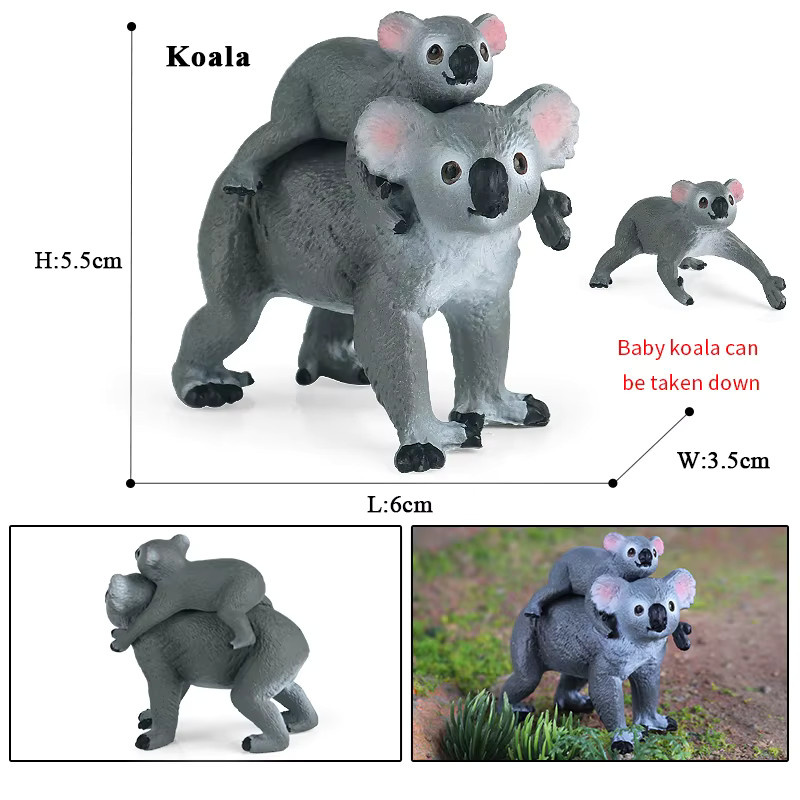 Oenux Australische Wildtiere Känguru Koala Schnabeltier Modell Figur - Bild 2