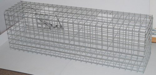 Gabionenabgrenzung feuerverzinkt in Grau, B/T/H: 132 x 42 x 32 cm - Bild 1