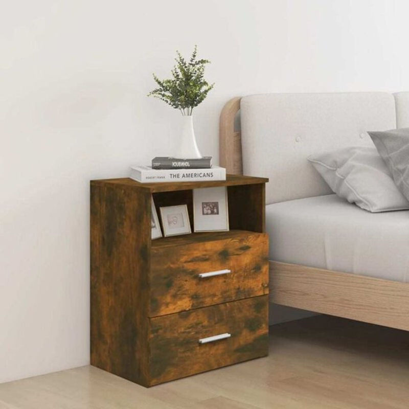 Modern Nachttisch Vidaxl aus Holzwerkstoff in Braun, B/T/H: 50 x 32 x 60 cm - Bild 1