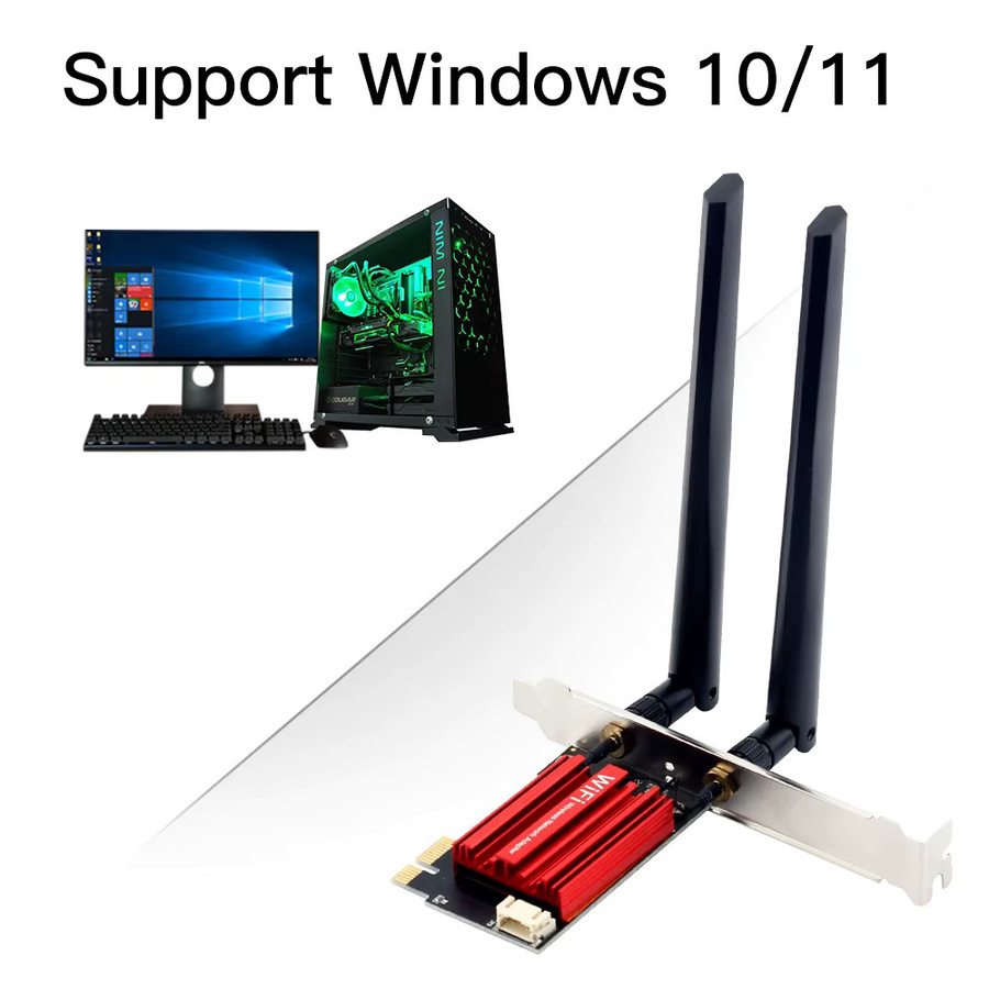 Fenvi WiFi 6E AX210 PCIe WLAN-Adapter mit Bluetooth 5.4, Tri-Band Dual-Band Netzwerkkarte für 2,4 GHz, 5 GHz und 6 GHz, kompatibel mit Windows 10 und 11 - Bild 6