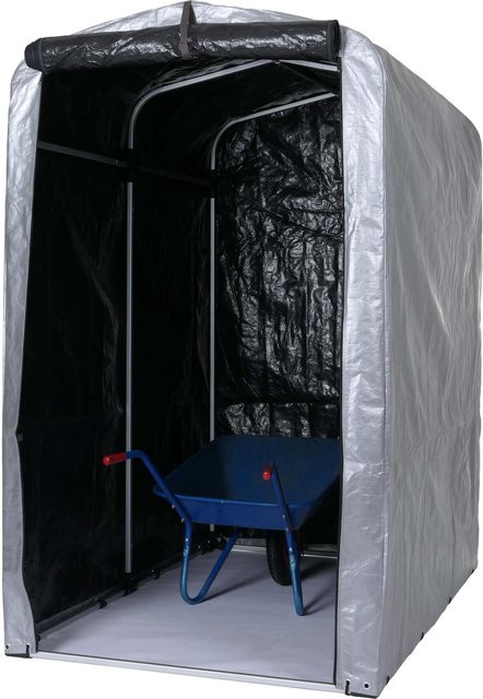 Gerätehaus MCW N61 aus Aluminium in Silber, wasserfest und UV-Schutz, B/T/H: 201 x 121 x 201 cm - Bild 1