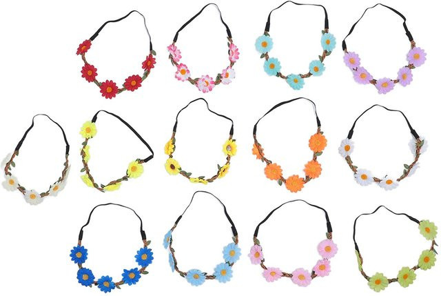 Neoglint Haarkranz Sonnenblumen, verstellbar, weiß, Damen - Bild 1