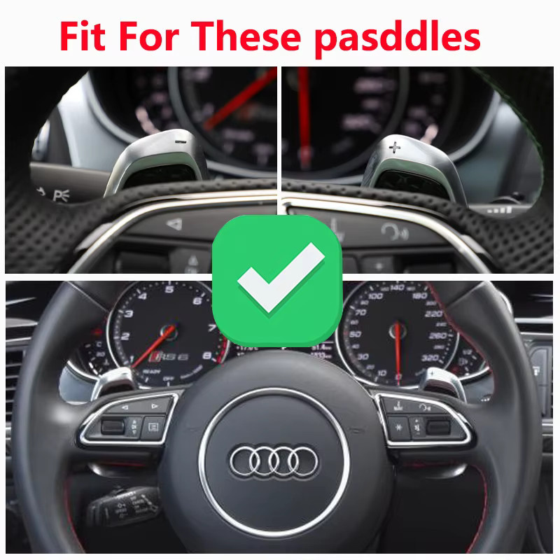 AULIGUS DSG Schaltwippen Verlängerung für Audi RS3 RS4 RS6 RS5 RS7 S5 SQ5 in Schwarz - Bild 2