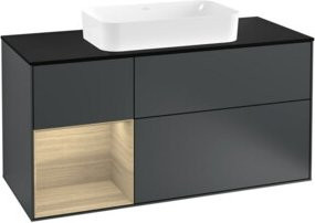V&B Waschtischunterschrank Finion in Mattblau lackiert, Breite: 120 cm, Tiefe: 50,1 cm, Höhe: 50,1 cm - Bild 1