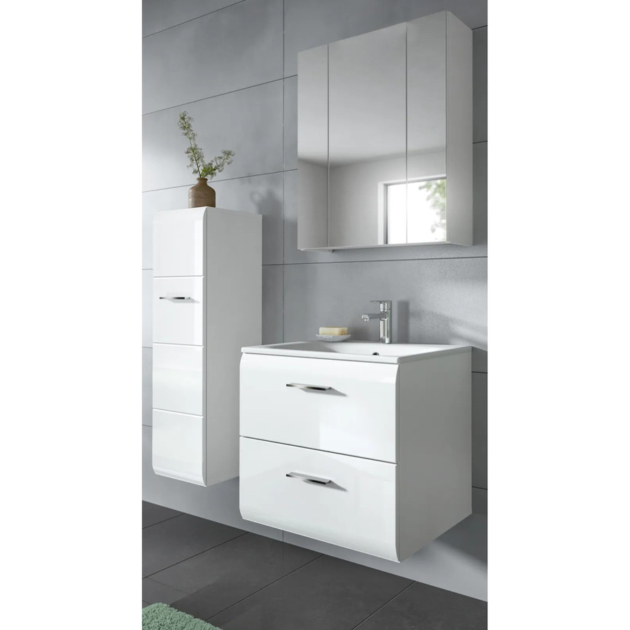 Inn.Furn Badmöbel Set Cover in Weiß Hochglanz, 3-teilig, Breite: 105 cm - Bild 2