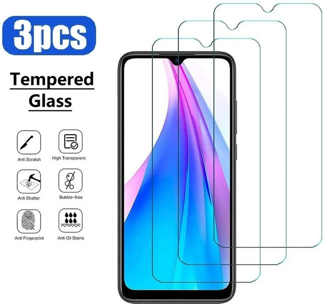3er-Pack Displayschutzfolie aus gehärtetem Glas für Xiaomi Redmi Note 14 14S 9 8 7 Pro 12S 11S 12C 10C 9C 9T 9A in Transparent - Bild 1