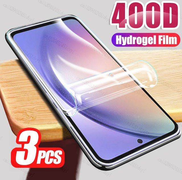 3er-Pack Hydrogel-Schutzfolie für Samsung Galaxy M55s 5G, transparente Vollabdeckung - Bild 1