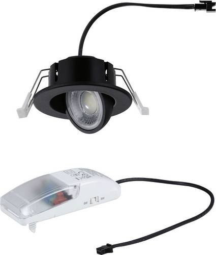 Paulmann LED-Einbauleuchte 92413, rund, Schwarz matt, dimmbar, IP65, 8W - Bild 1