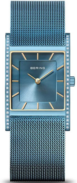 Bering Damenuhr Classic, Quarz, Edelstahl, Blau, 26 mm, 5 ATM - Bild 1