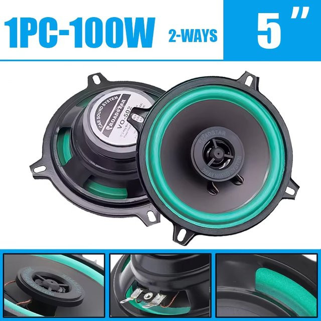 Q-PERTORS 5 Zoll Auto Koaxial Lautsprecher 100W HiFi Full Range Subwoofer Universal Automotive Audio Stereo - Bild 1