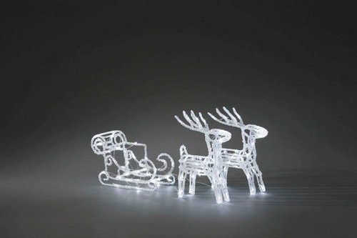 Konstsmide LED-Stern in transparent mit Leuchtmittel, B/H/T: 28 x 40 x 59 cm - Bild 1