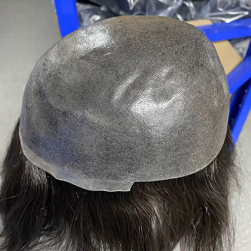 EHairc Haarprothese für Männer, 8 Zoll, 100 % Echthaar, 0,08 mm Dicke - Bild 4