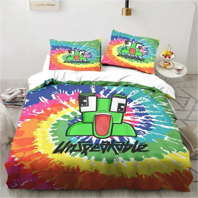 Bettwäscheset Lodestar mit Cartoon-Design, weiche Tagesdecke, Bettbezug und Kissenbezug mit Reißverschluss, Multicolor, B/H: 135 x 200 cm - Bild 1
