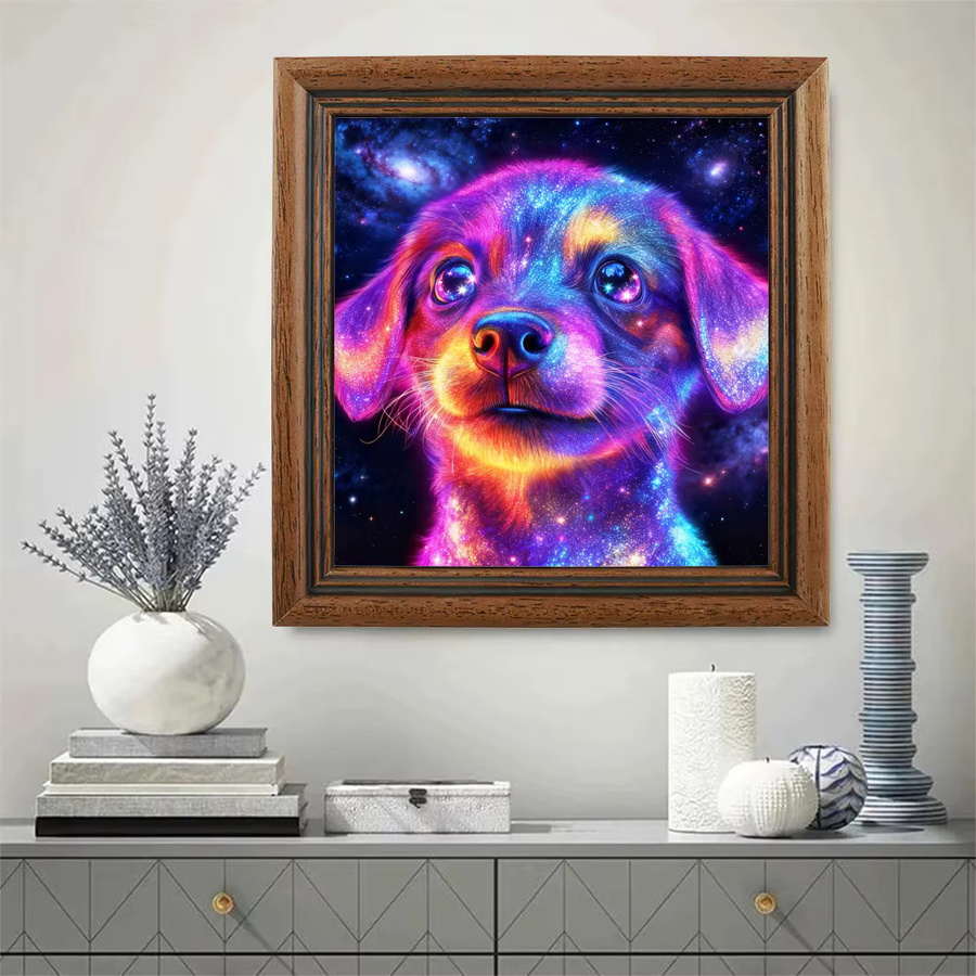 EverShine DIY-Diamantgemälde Hund als Vollbohrer-Tiermosaik in Mehrfarbig für Erwachsene - Bild 3