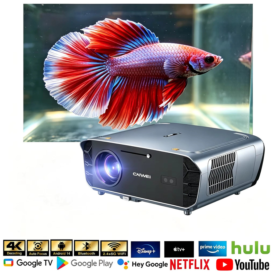 CWEUG 4K Ultra HD Tageslicht-Projektor mit 4000 ANSI Lumen, Google TV, Autofokus und Dual-Band WLAN für dein Heimkino - Bild 7