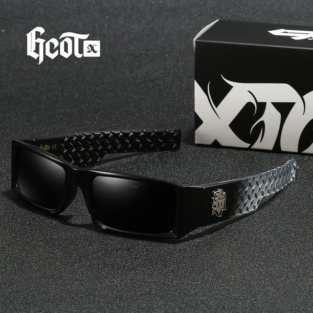 GCOTX 618 Sonnenbrille, Vollrand, rechteckig, Kunststoff, Unisex, schwarz - Bild 1