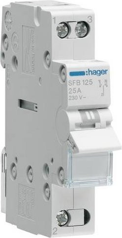 Hager Gruppenschalter 1-polig 25A 1 Schließer 230V SFB125 - Bild 1