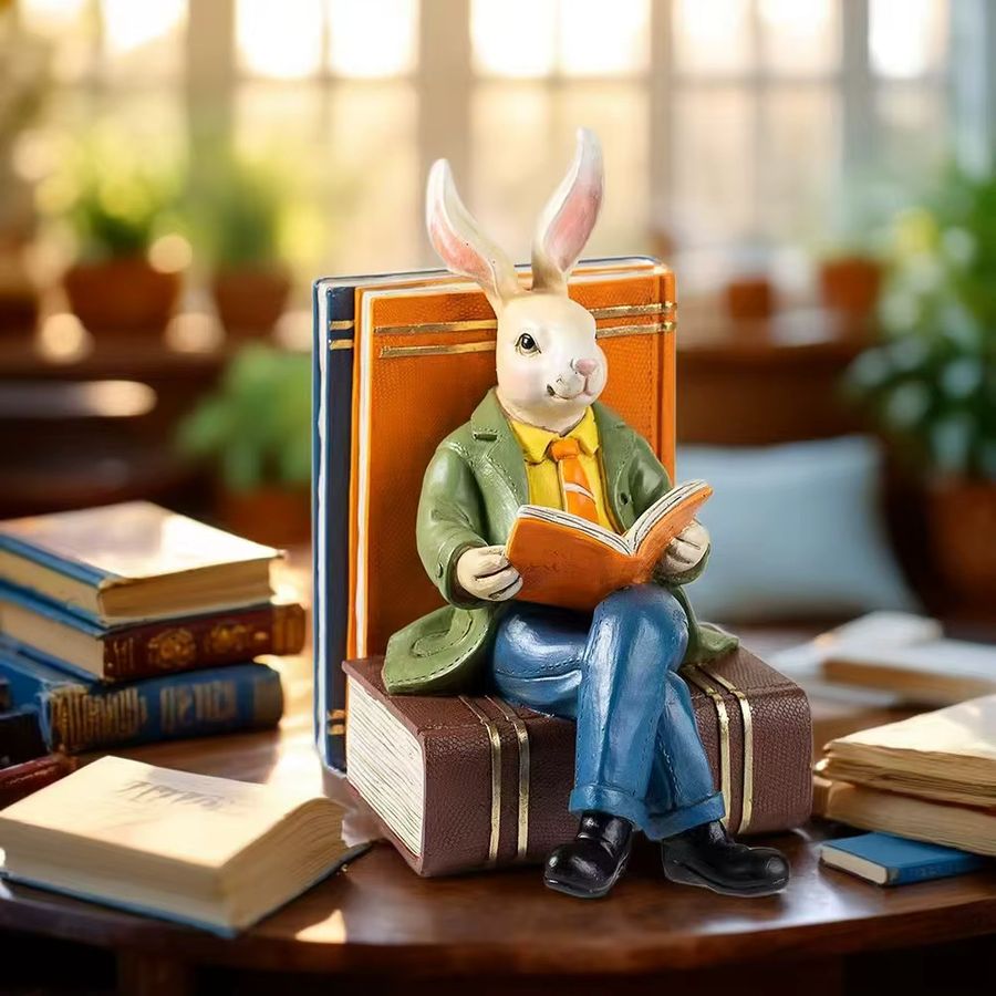 GUOFEI Mr. Rabbit Harz Ornament als elegante Dekoration für dein Wohnzimmer oder Büro - Bild 5