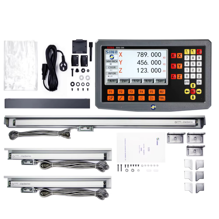 SINO SDS2-3VA Digitales Anzeigekit mit KA35-Glas-Linearskala-Encodern für 2-Achsen- und 3-Achsen-DRO an Drehmaschinen, Schleifmaschinen und Fräsmaschinen - Bild 6