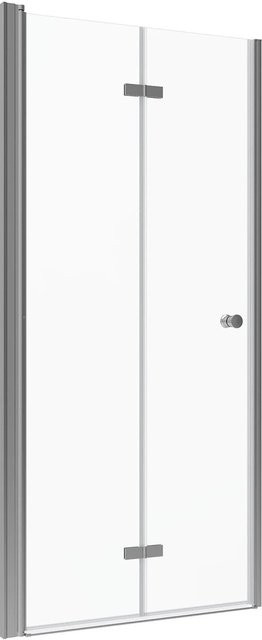 Aquabatos Rahmenlose Duschtür als Falttür aus 5 mm ESG Glas in Transparent, B: 75 cm, H: 187 cm - Bild 1