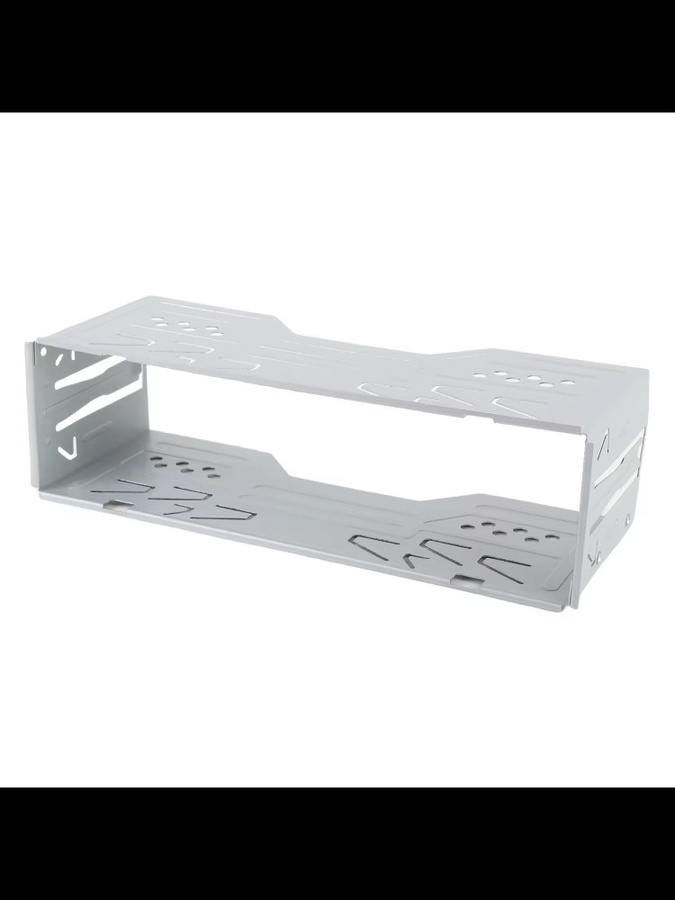 Qiilu ISO 1DIN Auto Stereo Radio Installationsrahmen in Silber, B/H/T: 178 x 50 x 68 mm - Bild 3
